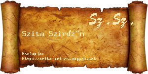 Szita Szirén névjegykártya